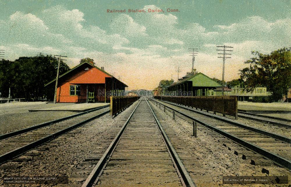 Postcard: Railroad Station, Darien, Connecticut